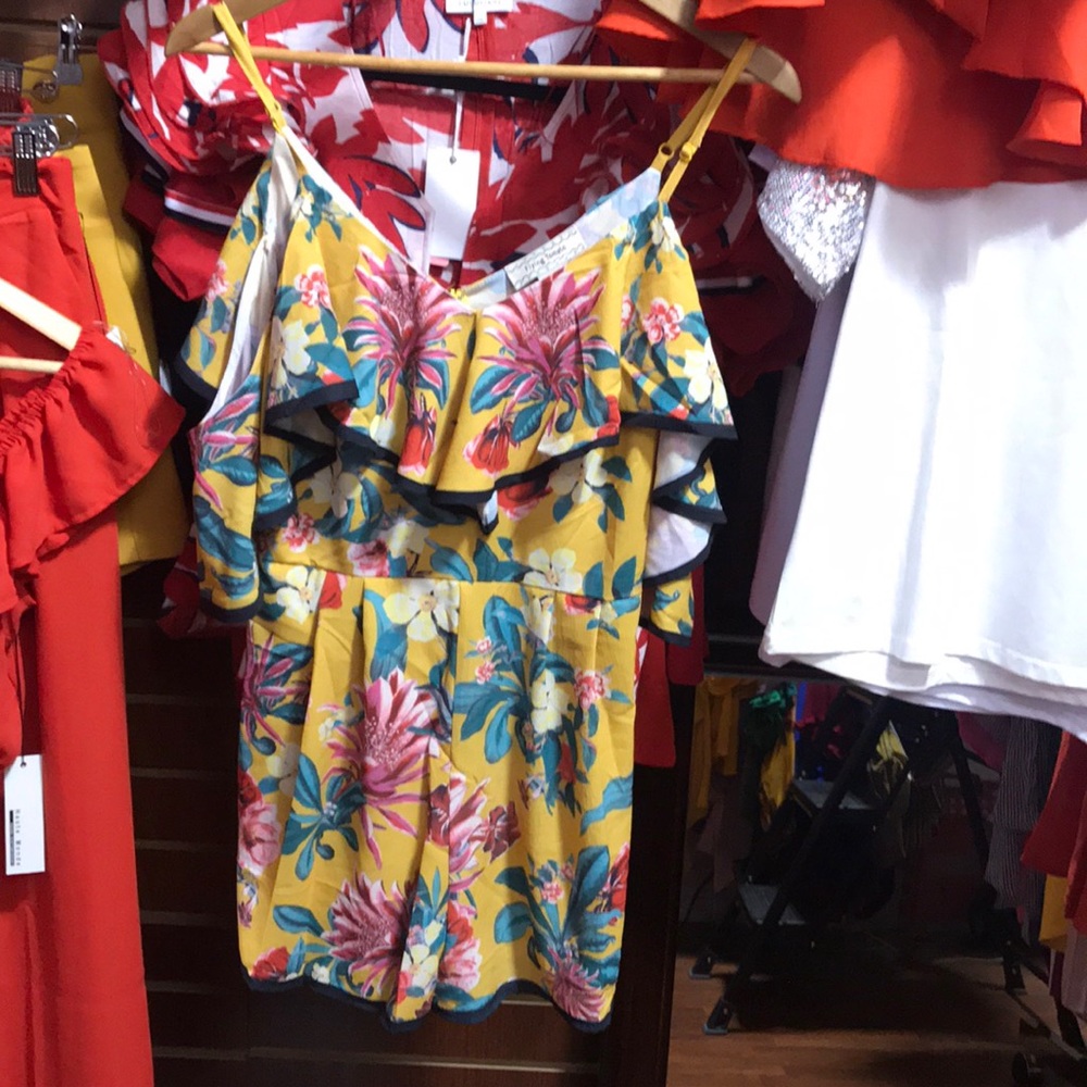 Flower print romper
